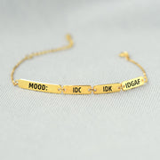 Mood IDGAF Bar Bracelet