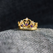 Remember Who The Fuck You Are Birthstone Crown Ring