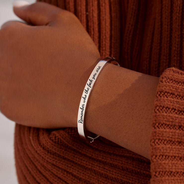 Remember Who The F♥ck You Are Mantra Bangle