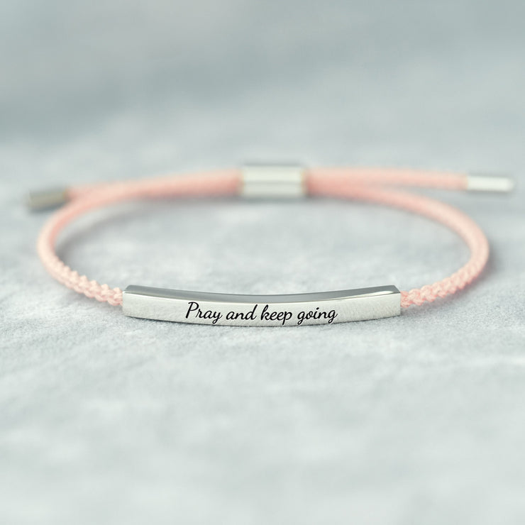 Pray and Keep Going Tube Bracelet