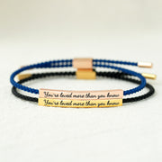 Gift for Daughter - You're Loved More Than You Know Tube Bracelet