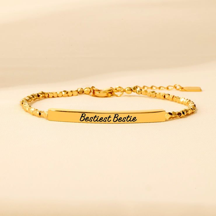 Bestiest Bestie Nugget & Tube Bracelet
