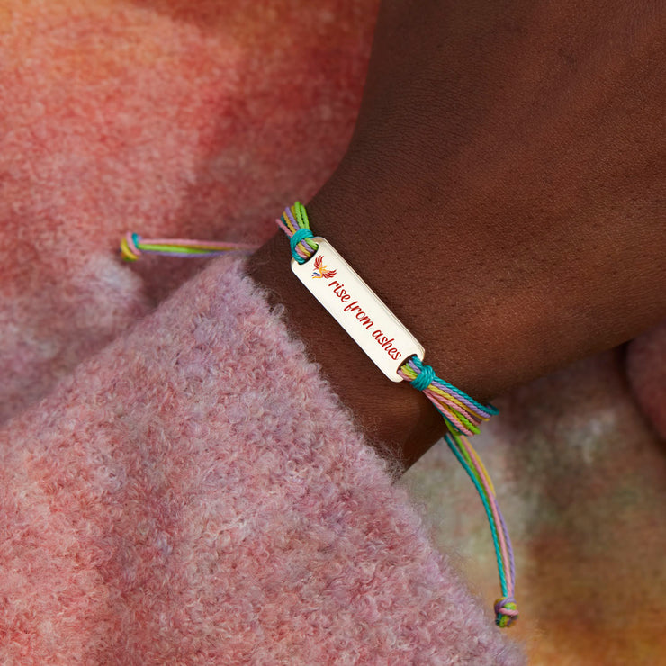 Enamel Mantra Bar Bracelet