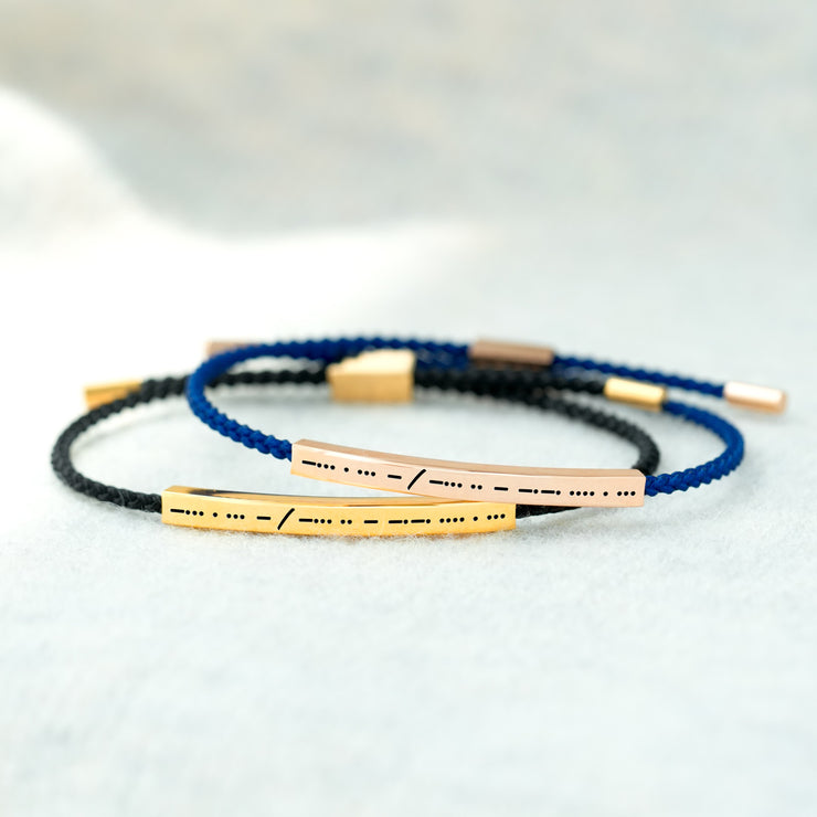 Best B♥tches Morse Code Tube Bracelet