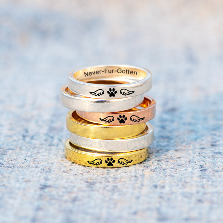 Pet Memorial Mantra Ring