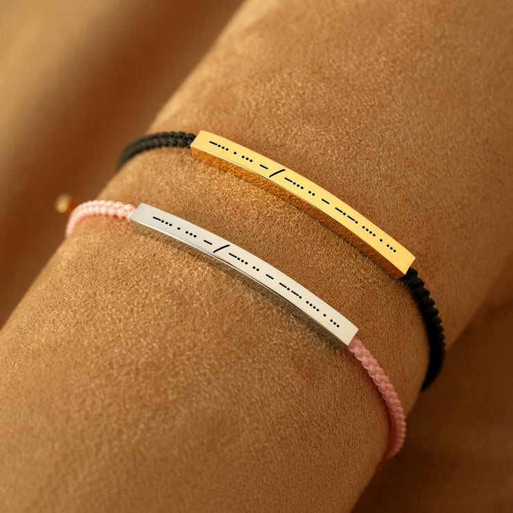 Best B♥tches Morse Code Tube Bracelet