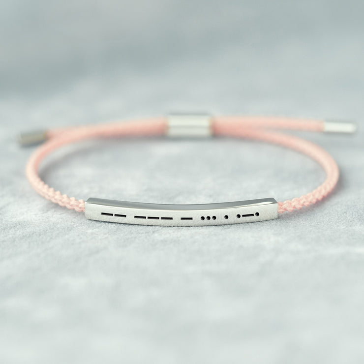 Mother Daughter Morse Code Tube Bracelet