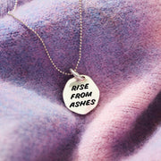 Rise From Ashes Phoenix Mantra Necklace