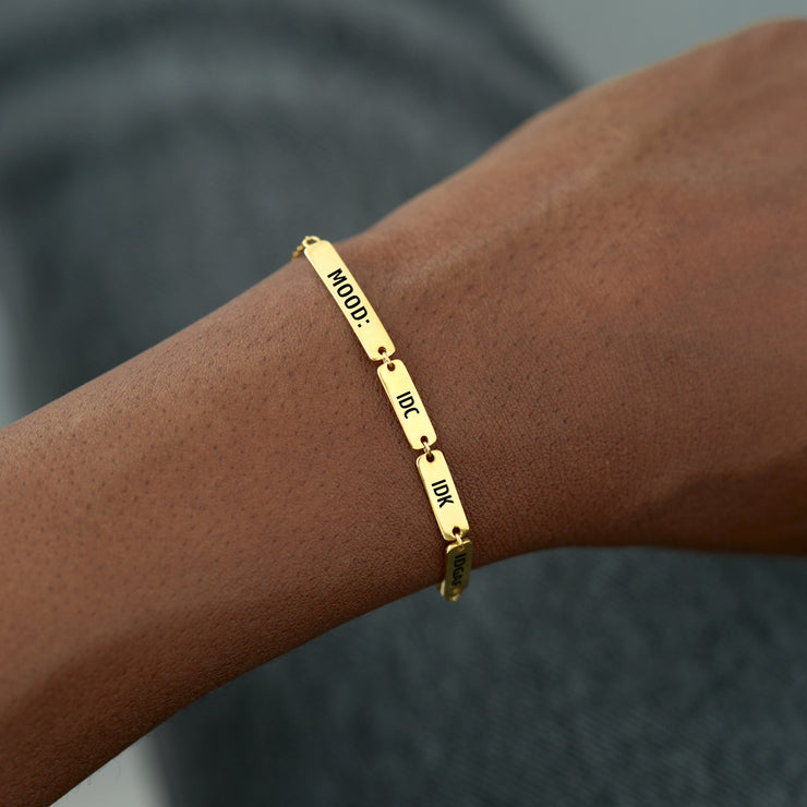 Mood IDGAF Bar Bracelet