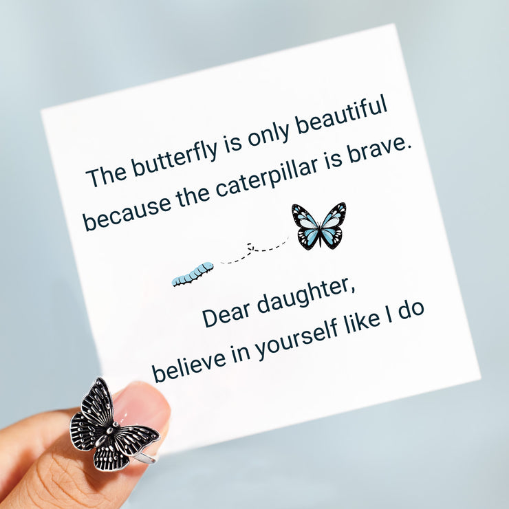 Black Butterfly Ring