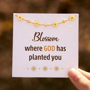 Blossom Where God Has Planted You Daisy Bracelet