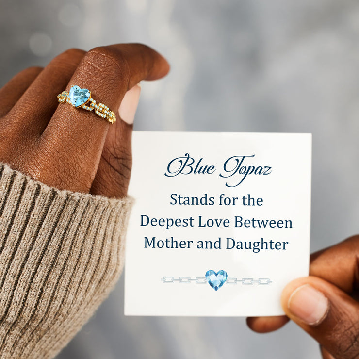 The Deepest Love Matching Heart And Link Ring