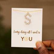 Every Daisy All I Need Is You Initial Necklace
