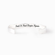 F♥︎ck It And Begin Again Wavy Mantra Bangle