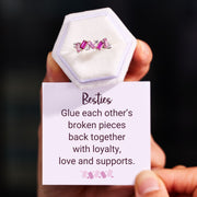 Best Bitches Emotional Support Pink Band Ring