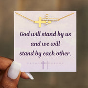 Stand By Each Other Double Cross Bracelet