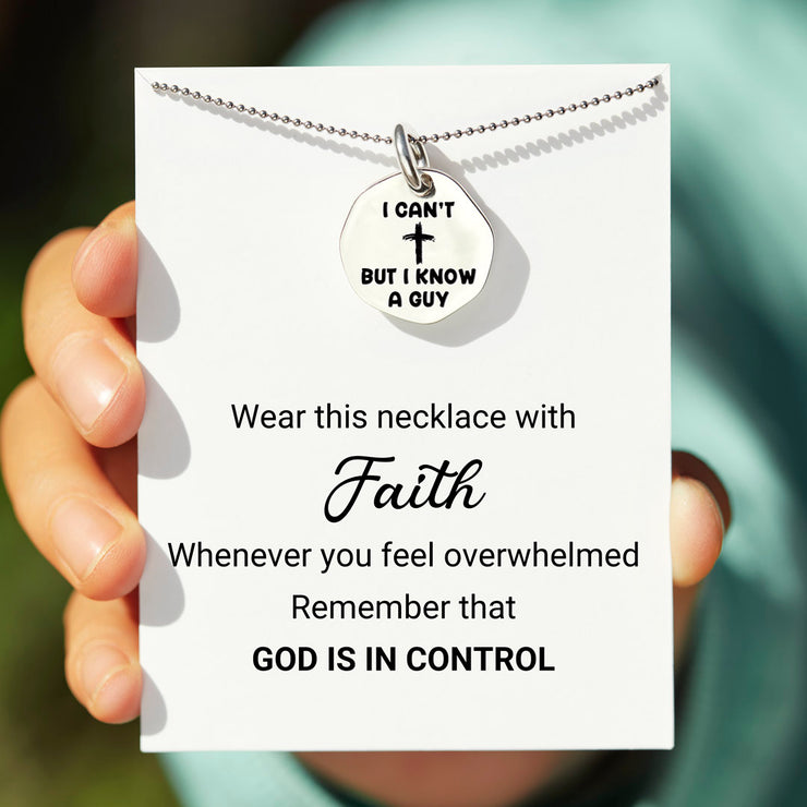 God is In Control Mantra Necklace