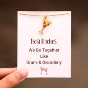 Besties Cocktail Birthstone Necklace