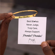 Best B♥tches Promise Front-Open Bar Bangle