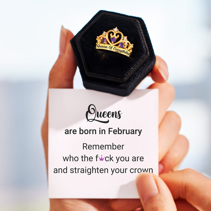 Birthstone Crown Ring