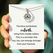 Rebirth Lotus Mantra Necklace