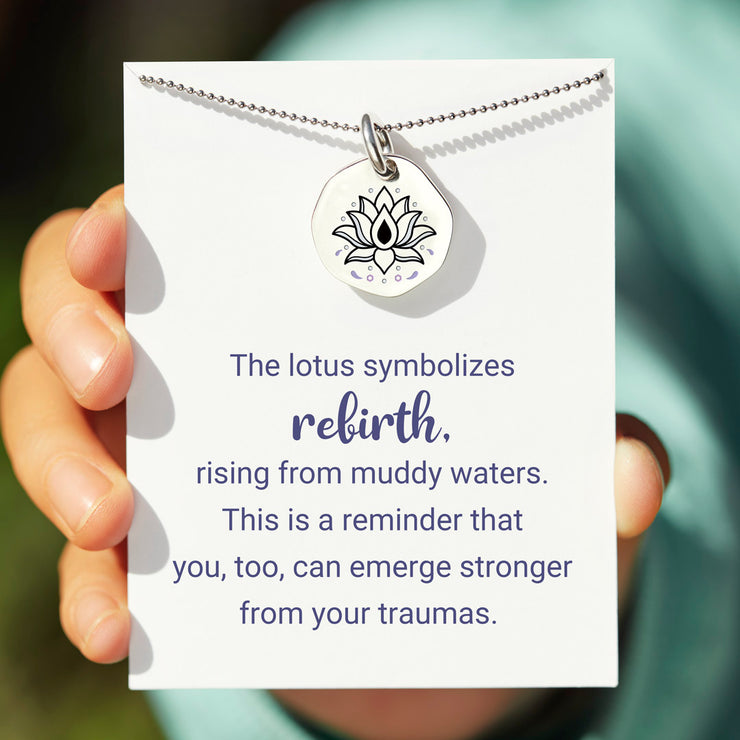 Rebirth Lotus Mantra Necklace