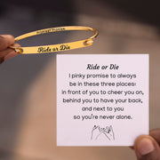 Ride or Die Pinky Promise Front-Open Bar Bangle