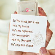 For My Best Friend Dog Paw Ring