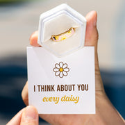 I Think About You Every Daisy Enamel Daisy Ring