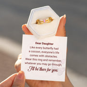 Dear Daughter Vintage Butterfly Ring