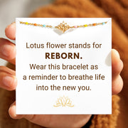 Breathe Life Into the New You Lotus Bracelet