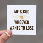 Me & God VS Whoever Wants To Lose Golden Cross Ring