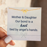 Our Bond Is Tied By Angel's Hands Golden Bow Bracelet