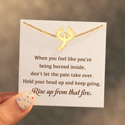 Rise Up From That Fire Golden Phoenix Charm Bracelet