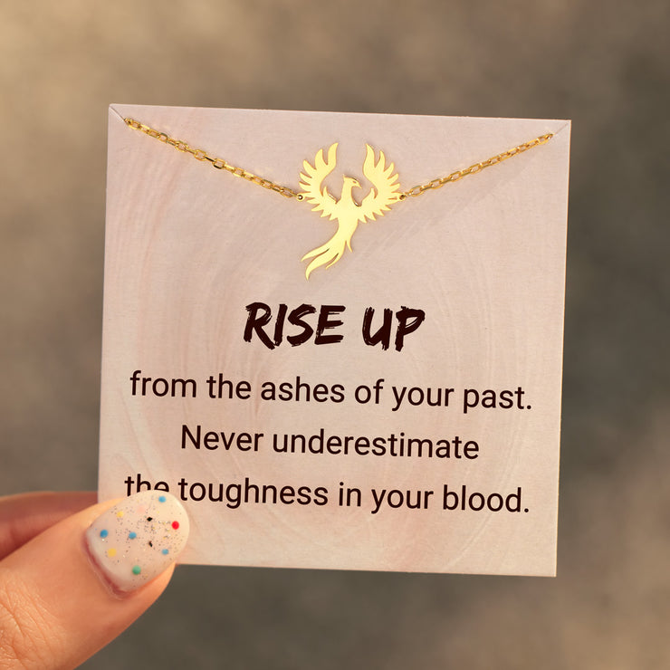 Rise Up Golden Phoenix Charm Bracelet