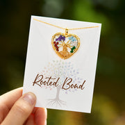 1-8 Branches Of Birthstone Family Tree Necklace