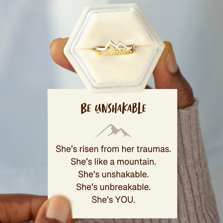 Be Unshakable Two Tone Mountain Ring