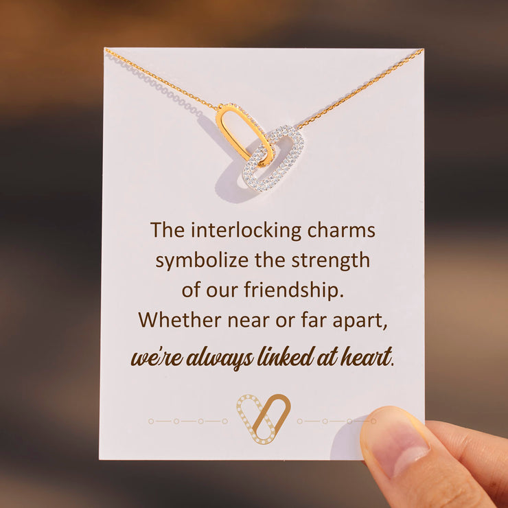 Friendship Interlocking Oval Necklace