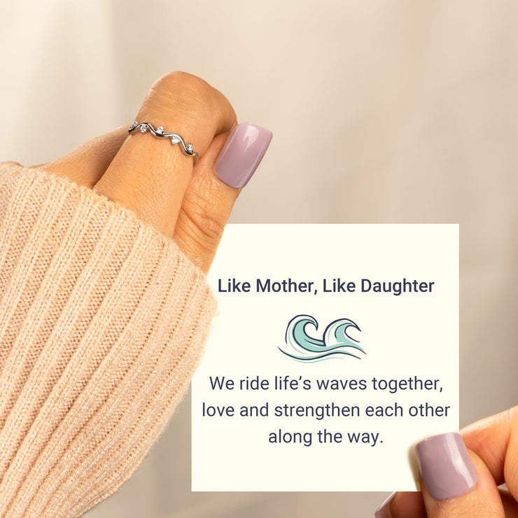 Ride Life's Waves Matching Mother&Daughter Rings