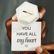 Half Enamel Heart-Cut Rings