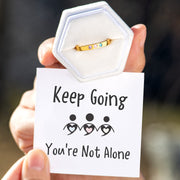 Keep Going You Are Not Alone 1-7 Birthstones Ring Band