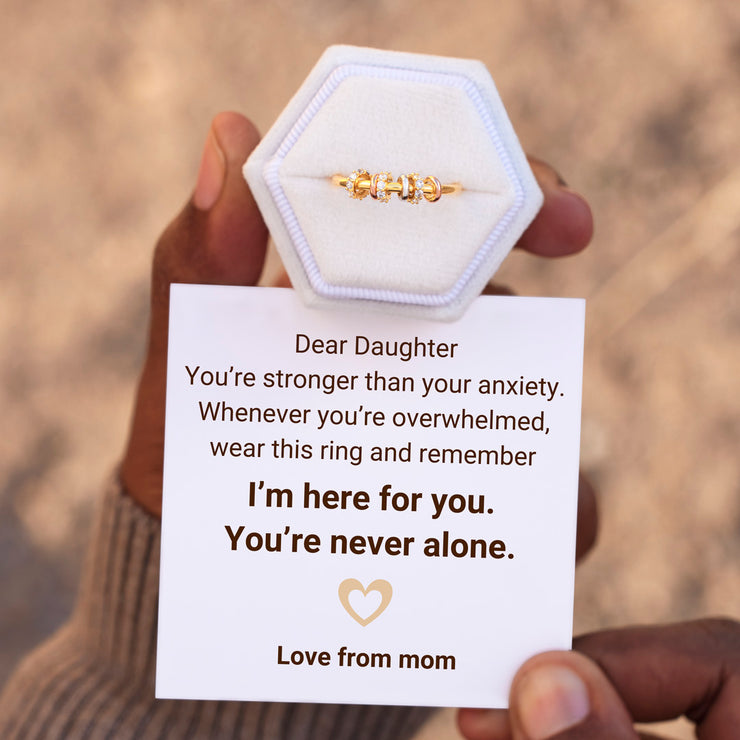 Stronger Than Anxiety Tri-Tone Fidget Ring