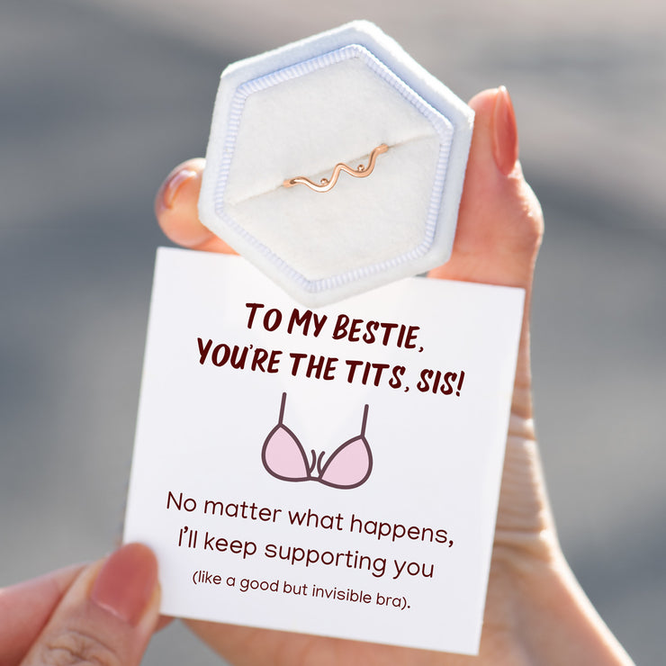 You're The Tits Rose Gold Boobie Ring