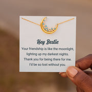 Hey Bestie Blue Moonlight Necklace