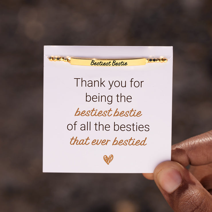 Bestiest Bestie Nugget & Tube Bracelet