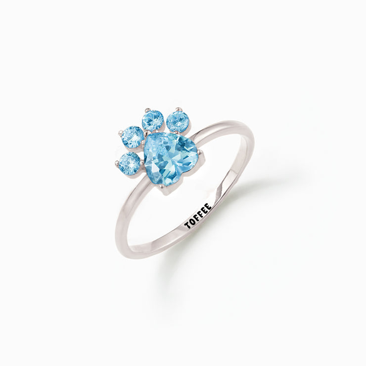 For My Best Friend Dog Paw Ring