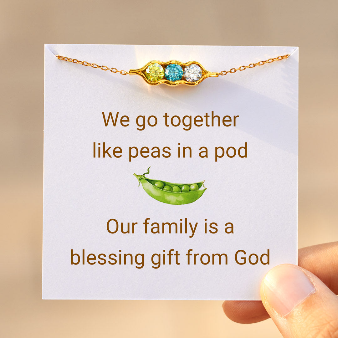 Peas in a pod birthstone bracelet Clearance
