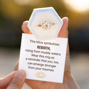 F♥︎ck My Trauma Crystal Lotus Ring