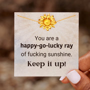 A Ray of Fucking Sunshine Golden Sunflower Bracelet