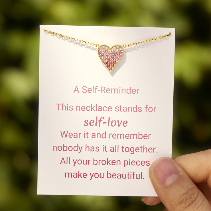 Nobody Has It All Together Broken Heart Necklace